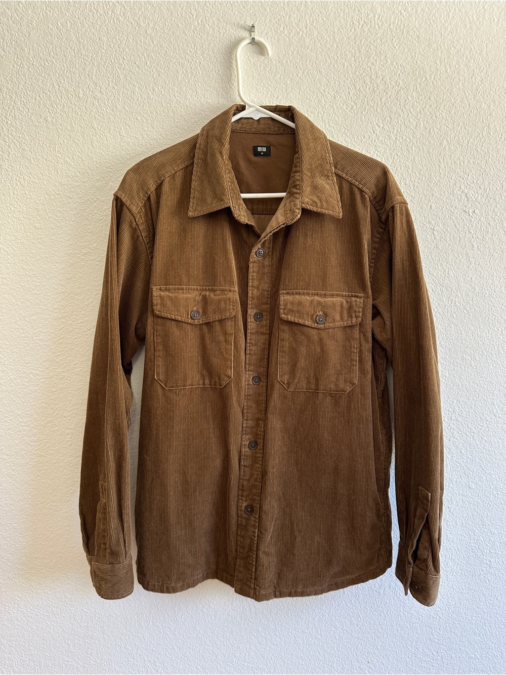 Uniqlo Men's Corduroy Shirt Jacket in Rich Brown